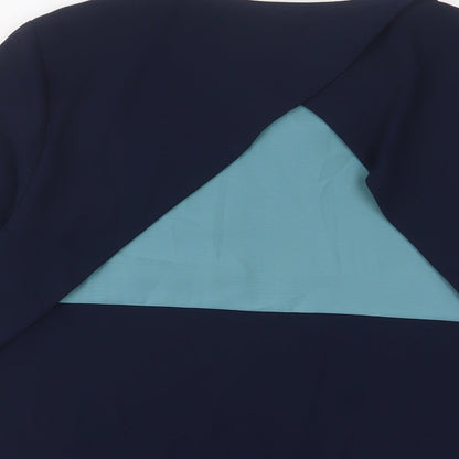 Autograph Womens Blue Polyester Basic T-Shirt Size 10 Crew Neck