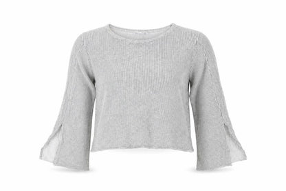 Womens UK Size M Zara Grey Cropped T-Shirt
