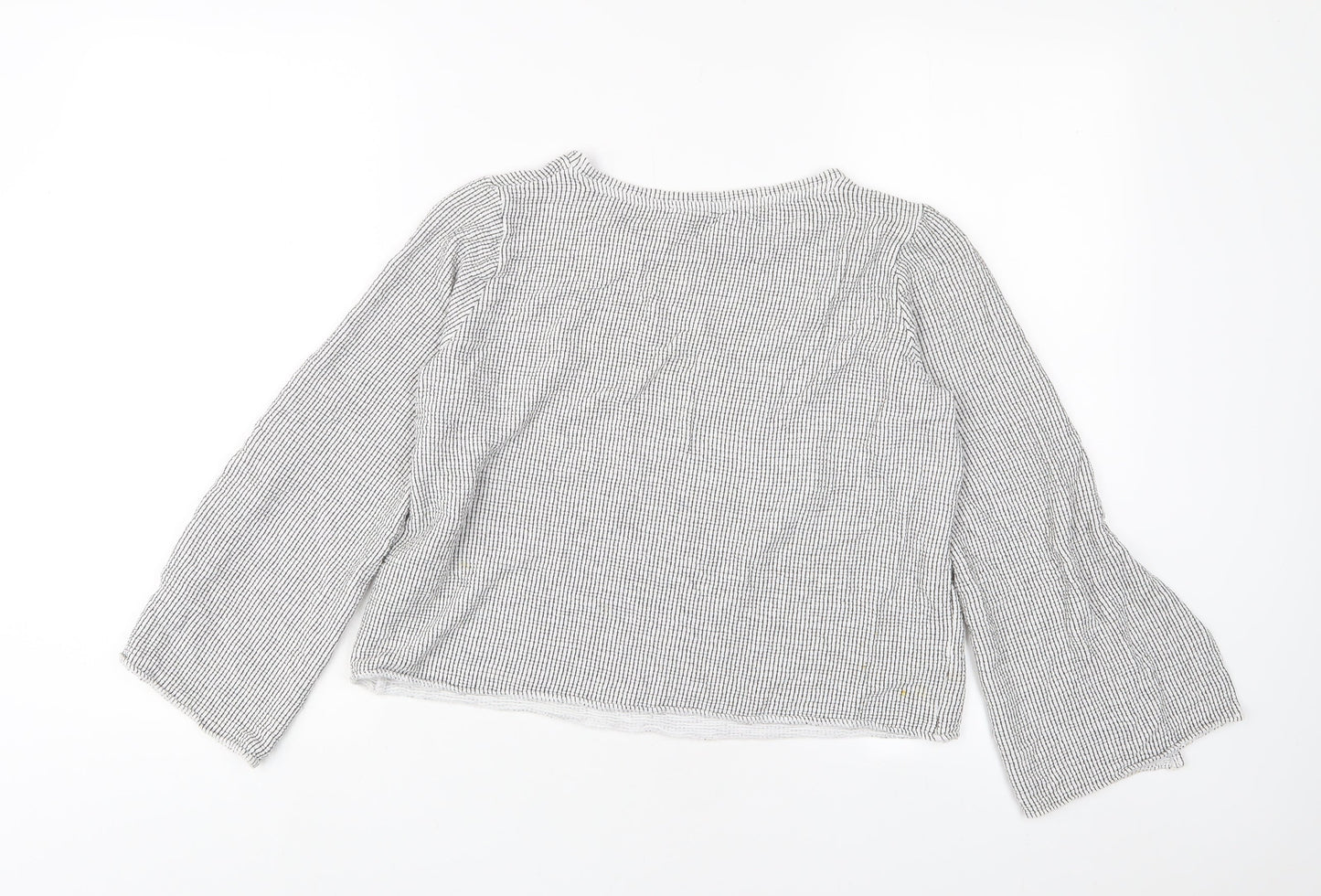 Womens UK Size M Zara Grey Cropped T-Shirt