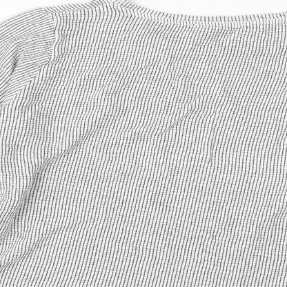 Womens UK Size M Zara Grey Cropped T-Shirt