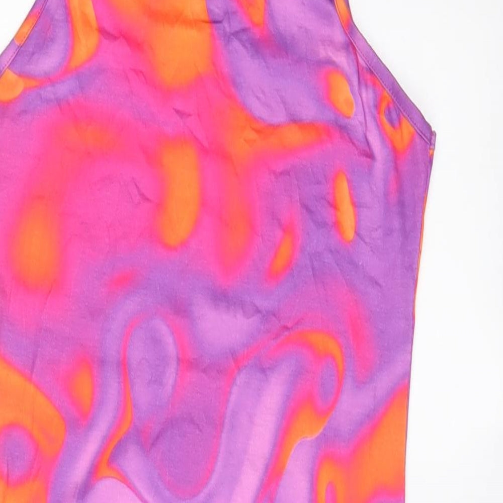I SAW IT FIRST Womens Multicoloured Geometric Polyester Bodycon Size 12 Crew Neck Pullover