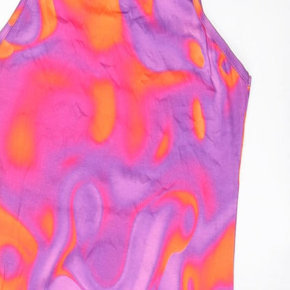 I SAW IT FIRST Womens Multicoloured Geometric Polyester Bodycon Size 12 Crew Neck Pullover