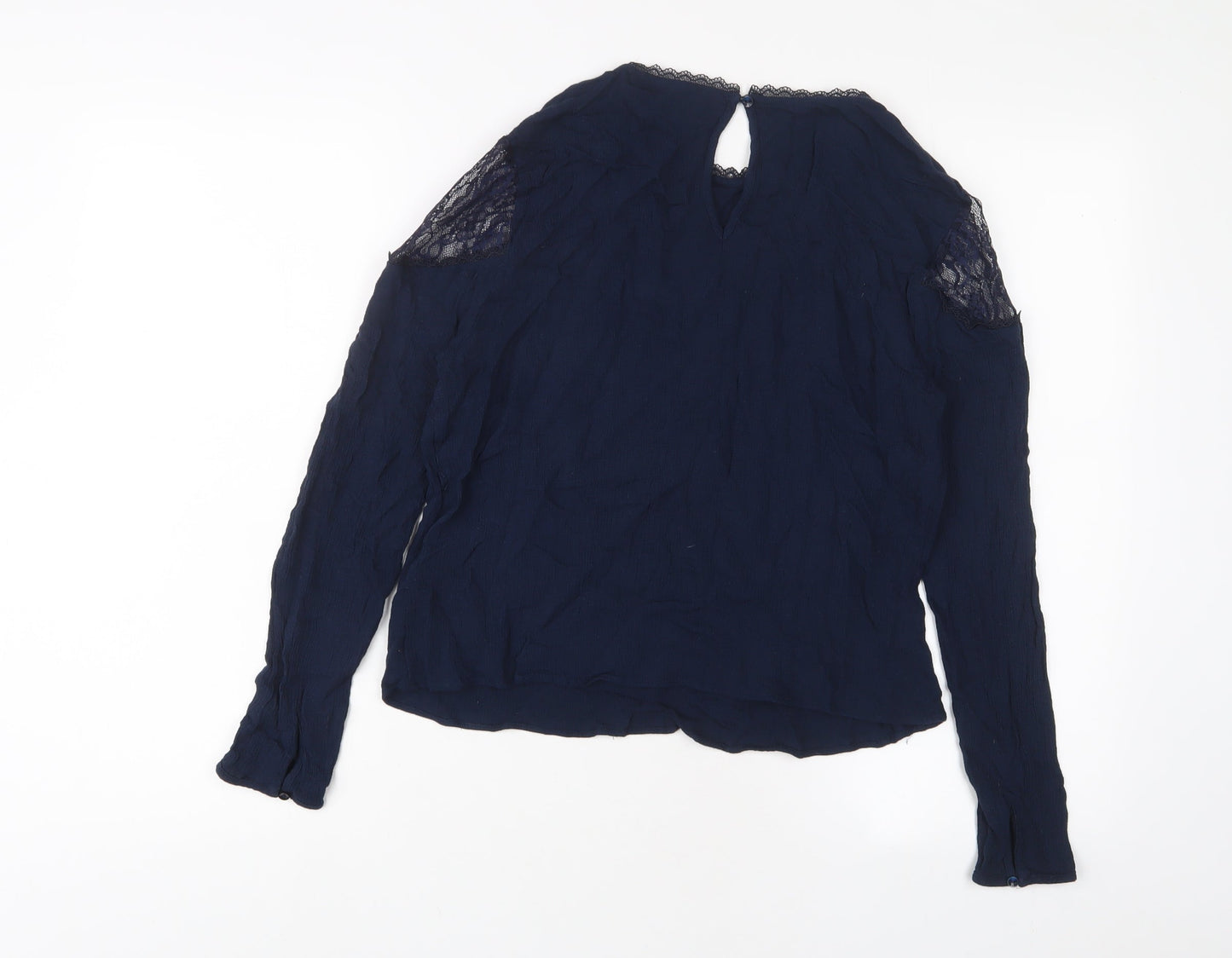 Womens UK Size 16 Marks and Spencer Blue Basic Blouse