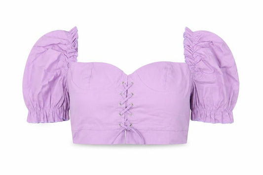Womens UK Size 8 I SAW IT FIRST Purple Cropped Blouse
