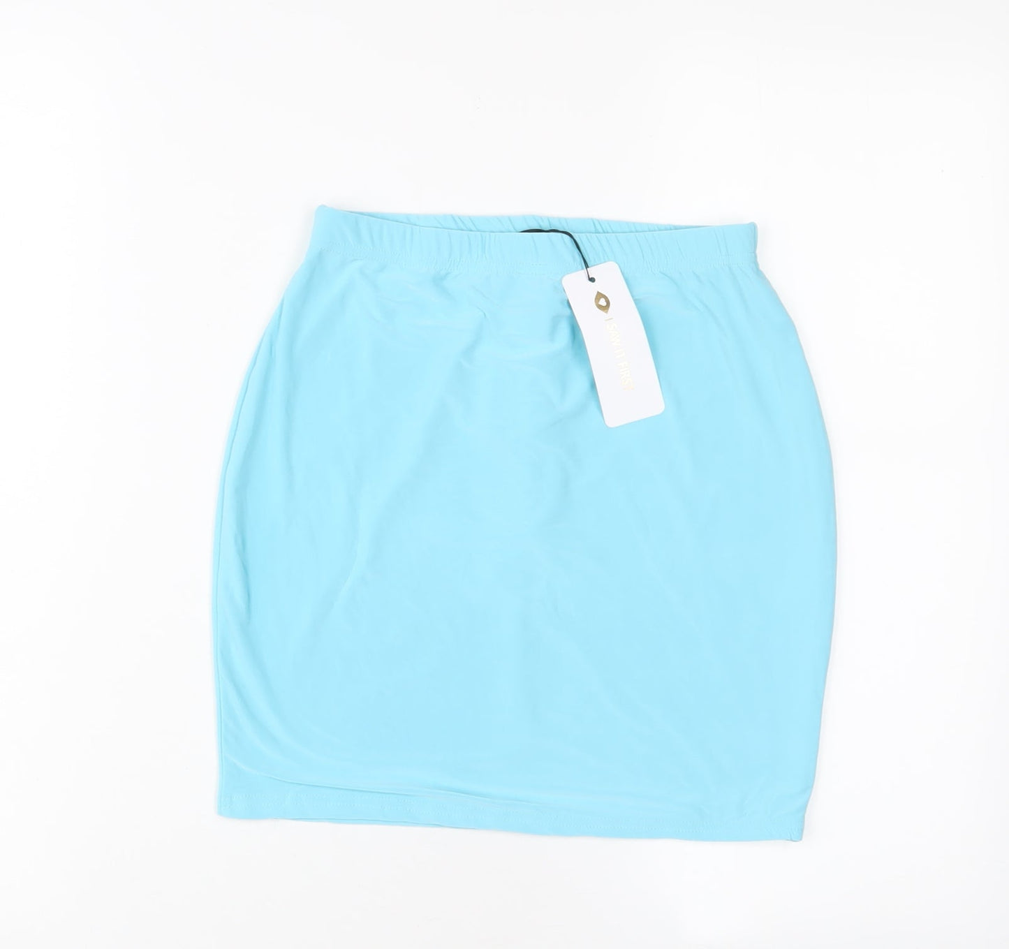 I SAW IT FIRST Womens Blue Polyester A-Line Skirt Size 12