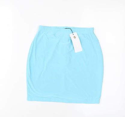 I SAW IT FIRST Womens Blue Polyester A-Line Skirt Size 12