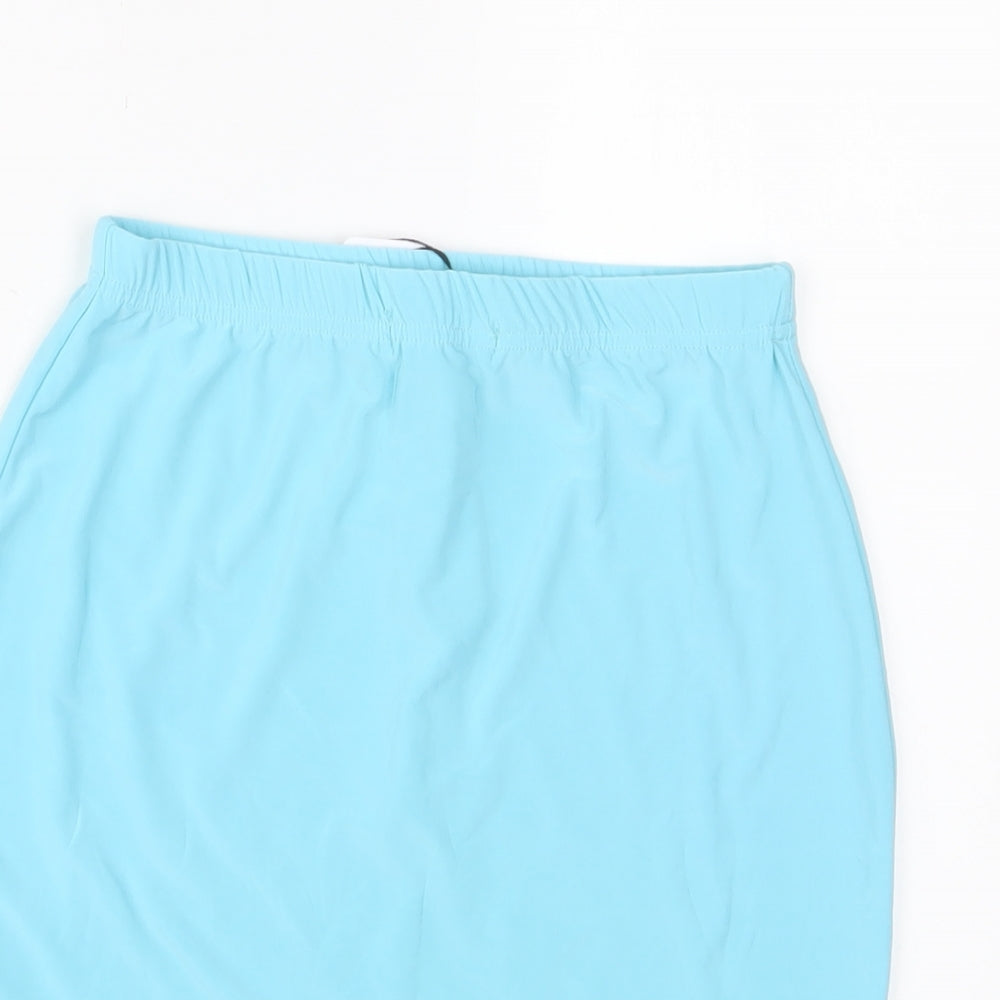 I SAW IT FIRST Womens Blue Polyester A-Line Skirt Size 12