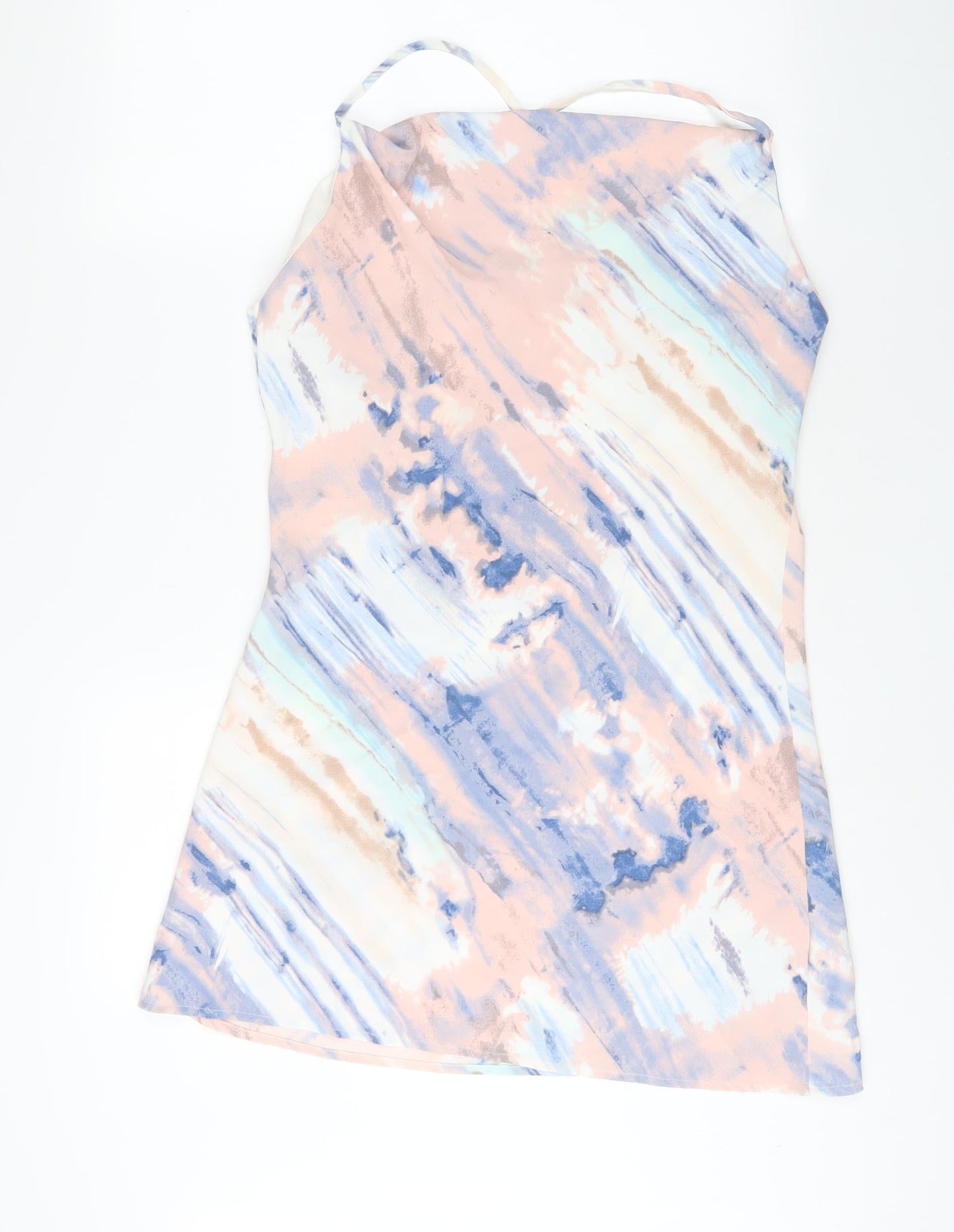 Quiz Womens Multicoloured Geometric Polyester A-Line Size 12 Cowl Neck Pullover