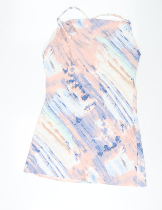 Quiz Womens Multicoloured Geometric Polyester A-Line Size 12 Cowl Neck Pullover