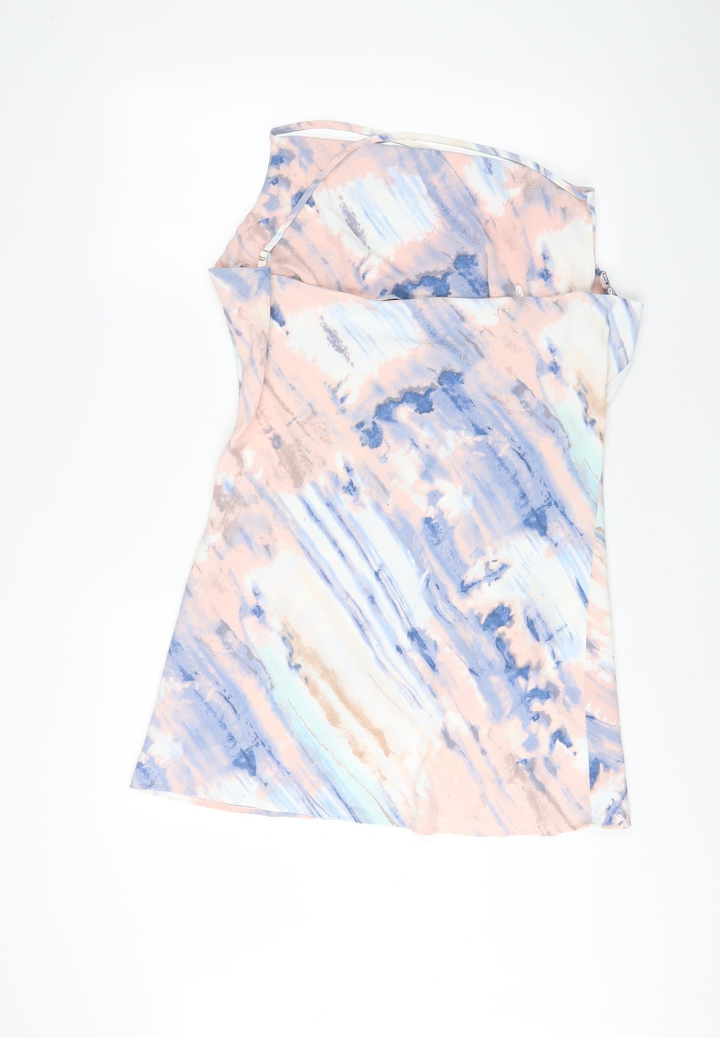 Quiz Womens Multicoloured Geometric Polyester A-Line Size 12 Cowl Neck Pullover