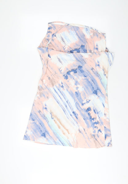 Quiz Womens Multicoloured Geometric Polyester A-Line Size 12 Cowl Neck Pullover