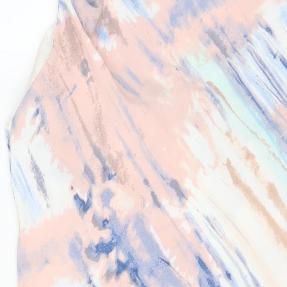 Quiz Womens Multicoloured Geometric Polyester A-Line Size 12 Cowl Neck Pullover