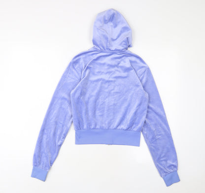 H&M Womens Blue Polyester Full Zip Hoodie Size S Zip