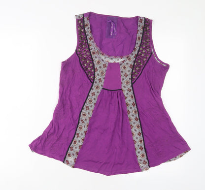 Womens UK Size 12 NEXT Purple Basic Tank