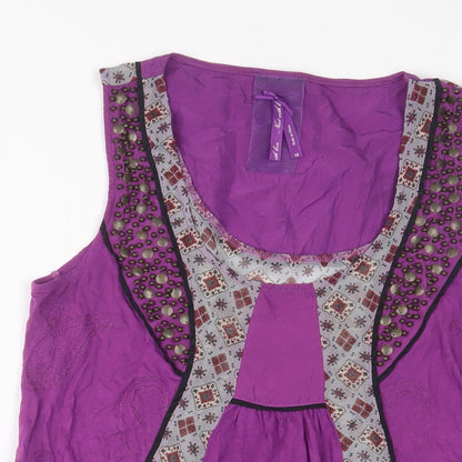 Womens UK Size 12 NEXT Purple Basic Tank