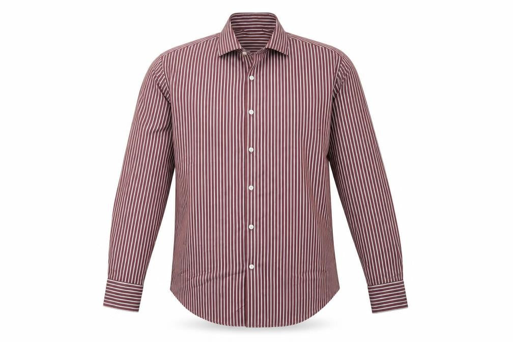 Marks and Spencer Mens Purple Striped Cotton Button-Up Size 2XL Collared Button