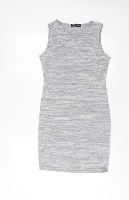 Select Womens Grey Polyester Bodycon Size 10 Crew Neck Pullover