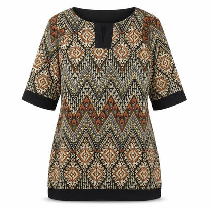 RMLL Womens Brown Fair Isle Polyester Sheath Size 12 Boat Neck Pullover - Keyhole neck