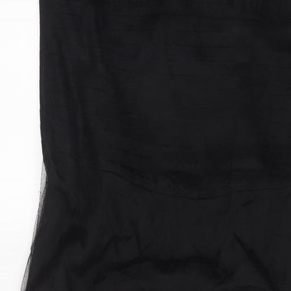 Monsoon Womens Black Polyester A-Line Size 14 Sweetheart Zip