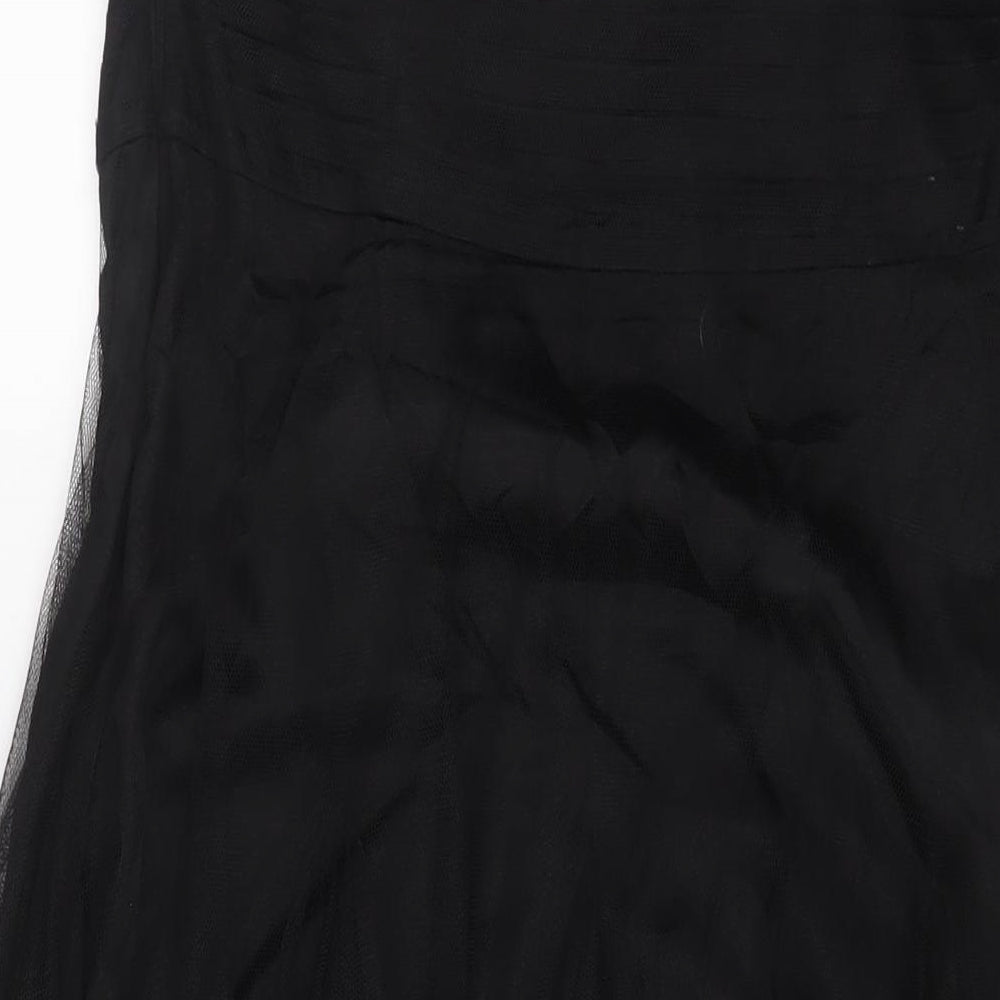 Monsoon Womens Black Polyester A-Line Size 14 Sweetheart Zip