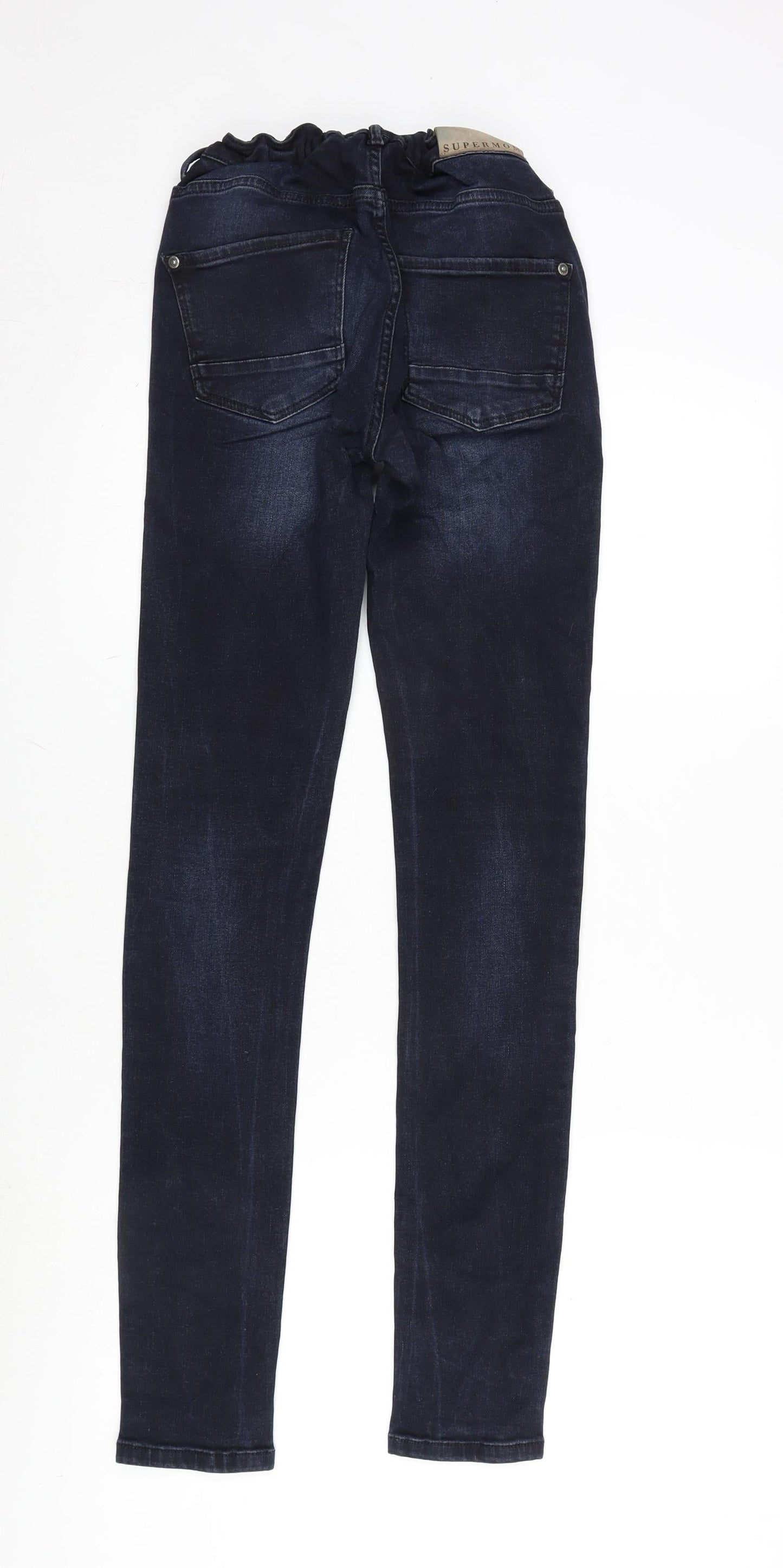Supermom Womens Blue Cotton Blend Straight Jeans Size 28 in L32 in Regular Button