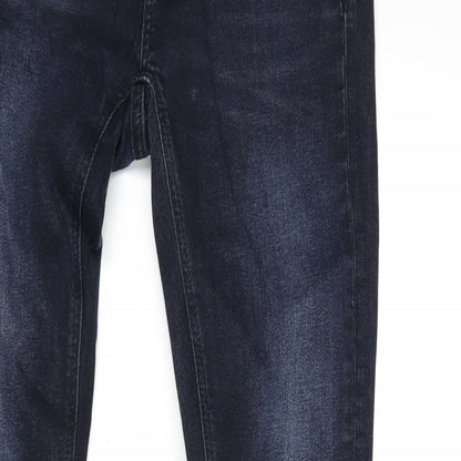 Supermom Womens Blue Cotton Blend Straight Jeans Size 28 in L32 in Regular Button