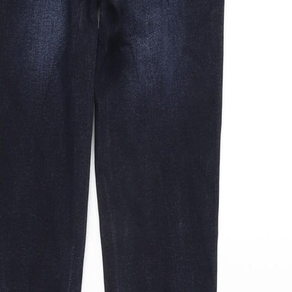 Supermom Womens Blue Cotton Blend Straight Jeans Size 28 in L32 in Regular Button