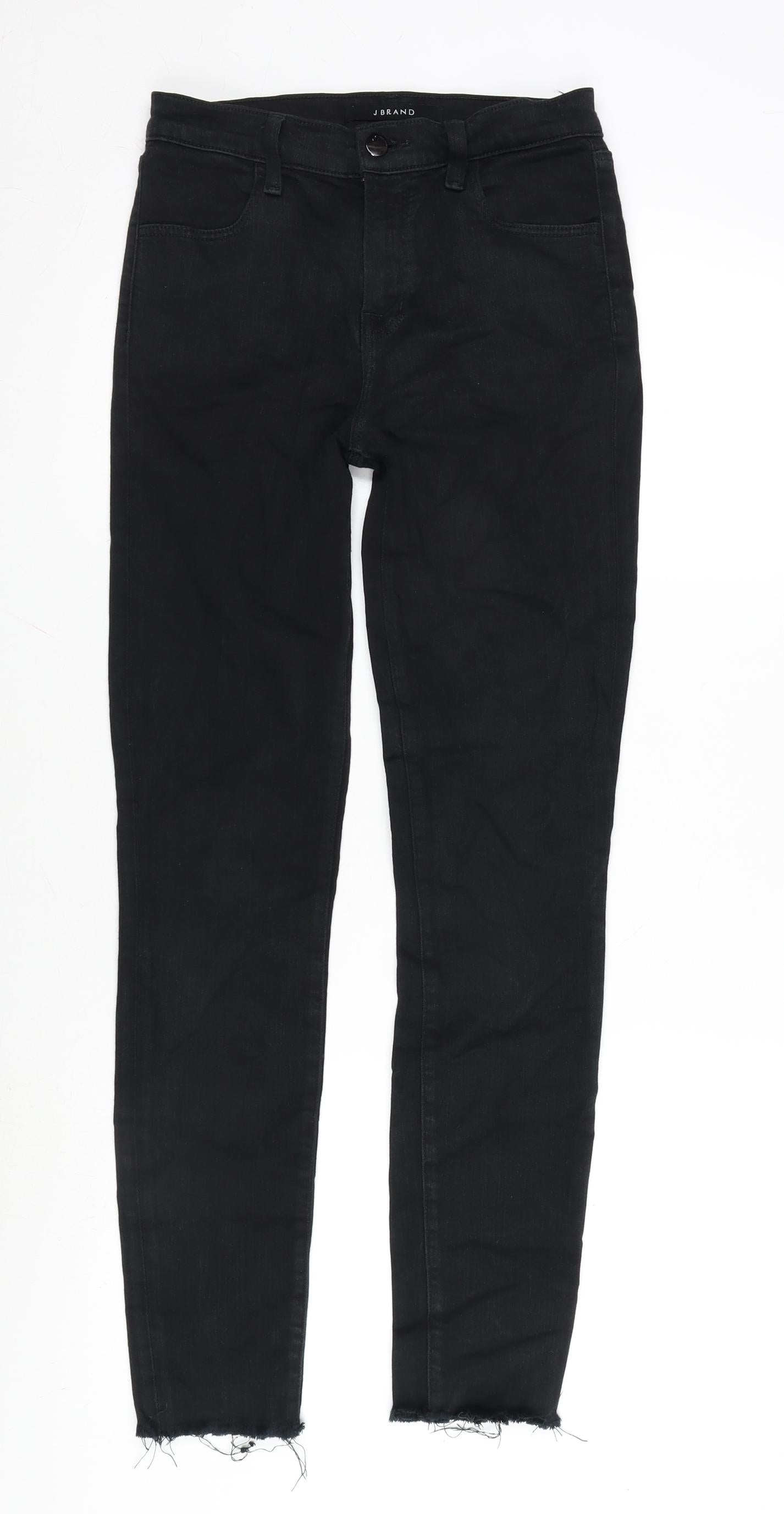 Womens UK Size 26 in J Brand Regular Fit Straight Black Jeans