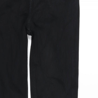 Womens UK Size 26 in J Brand Regular Fit Straight Black Jeans