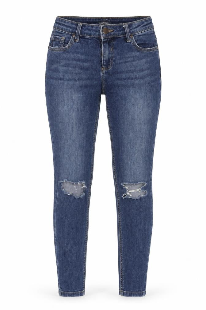 Womens UK Size 8 Dorothy Perkins Regular Fit Tapered Blue Jeans