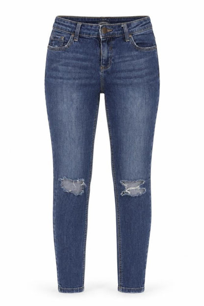Womens UK Size 8 Dorothy Perkins Regular Fit Tapered Blue Jeans