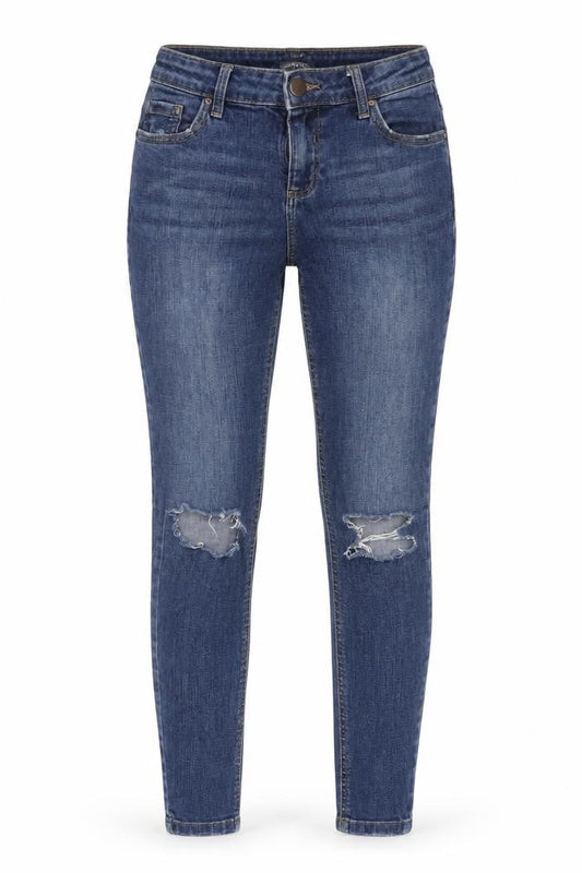 Womens UK Size 8 Dorothy Perkins Regular Fit Tapered Blue Jeans