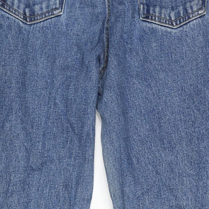 Denim & Co. Mens Blue Herringbone Cotton Straight Jeans Size 34 in L30 in Regular Zip