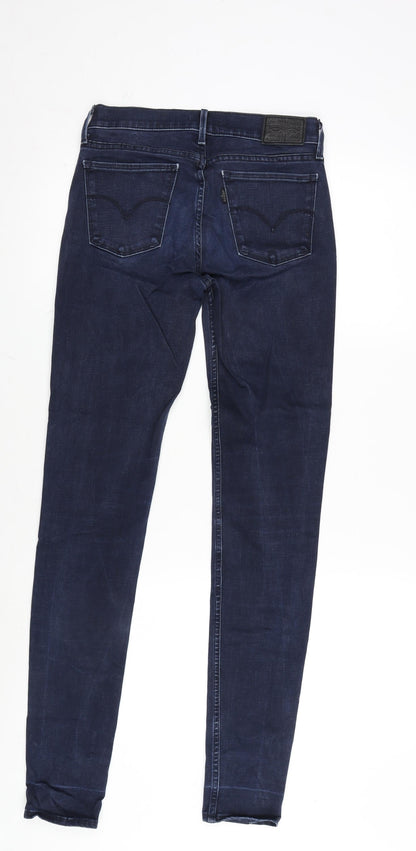 Levi's Womens Black Cotton Blend Skinny Jeans Size 26 in L32 in Regular Zip - 710 Levi's