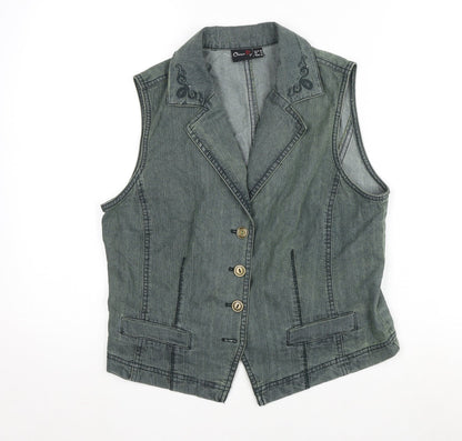Womens UK Size 14 Oscar B Green Gilet