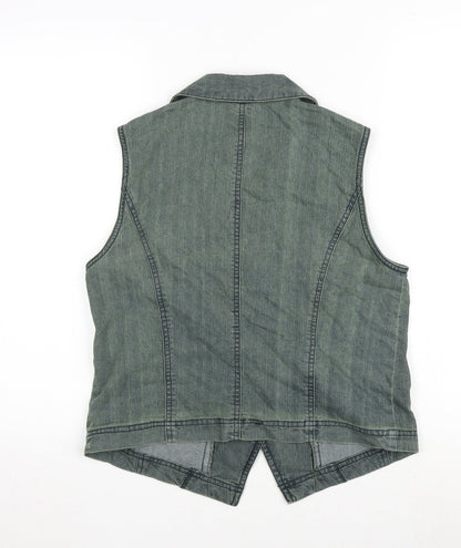 Womens UK Size 14 Oscar B Green Gilet