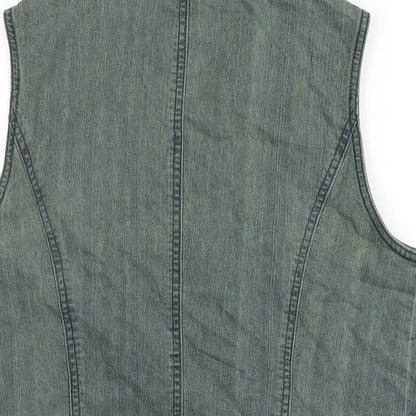 Womens UK Size 14 Oscar B Green Gilet