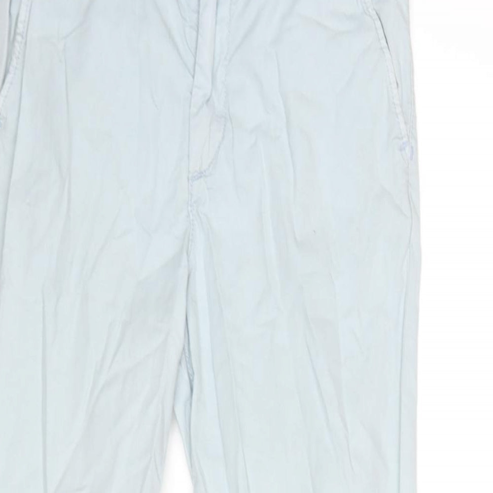 H&M Girls Blue Cotton Straight Jeans Size 9-10 Years L23 in Regular Zip
