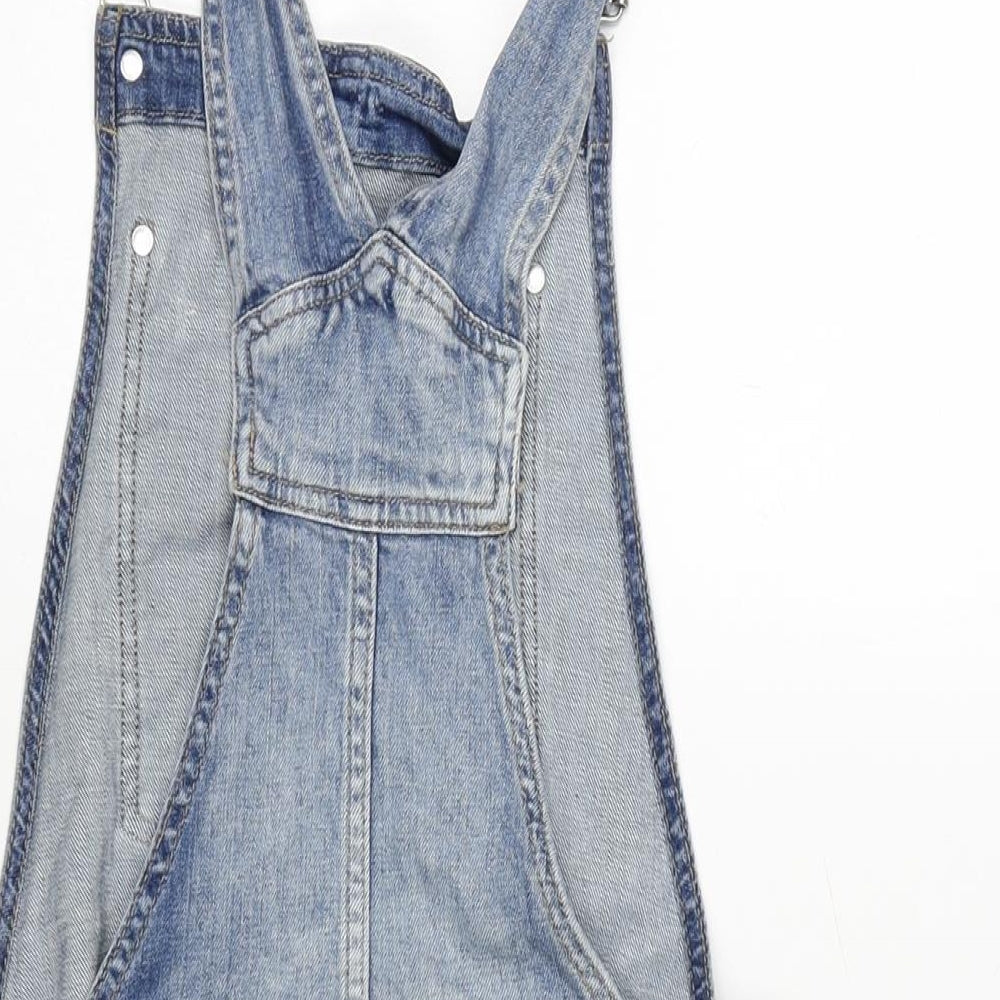 H&M Womens Blue Cotton Dungaree One-Piece Size 8 Snap - Pit To Pit 8 Inches.- Item length 25.5 Inches- Adjustable Strapss