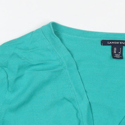 Womens UK Size L Lands' End Blue Cape Jumper