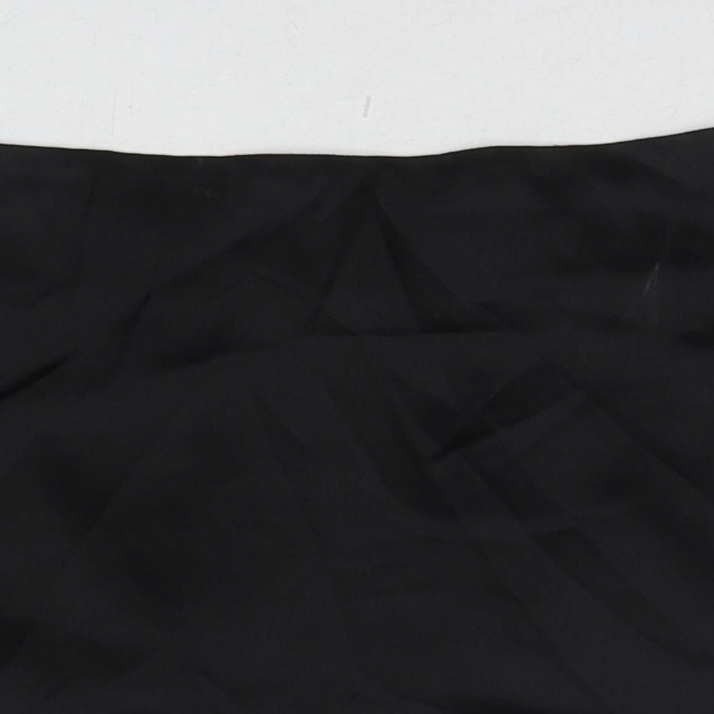 Missguided Womens Black Polyester Mini Skirt Size 6 Zip