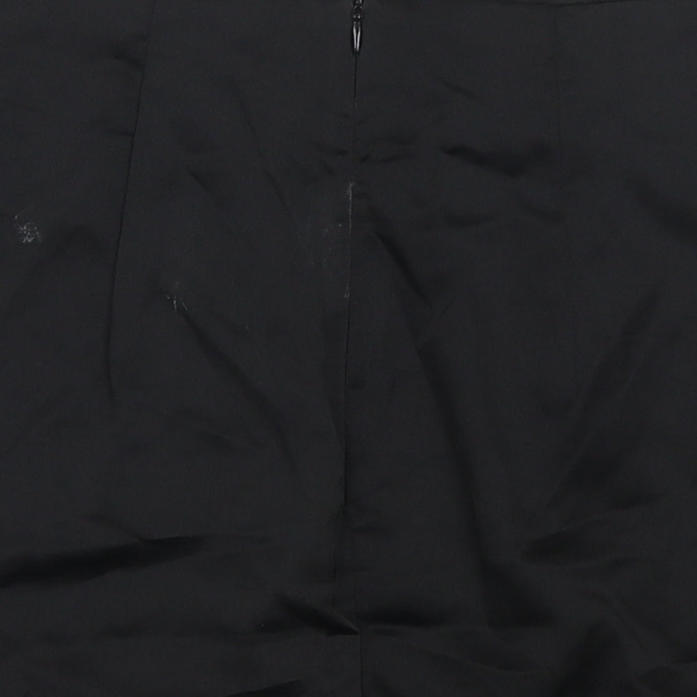 Missguided Womens Black Polyester Mini Skirt Size 6 Zip