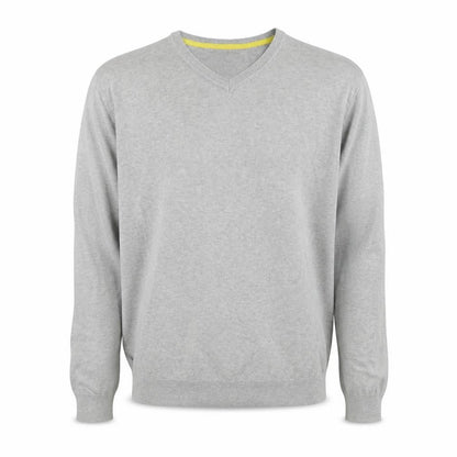 DECATHLON Womens Grey V-Neck Polyester Pullover Jumper Size L