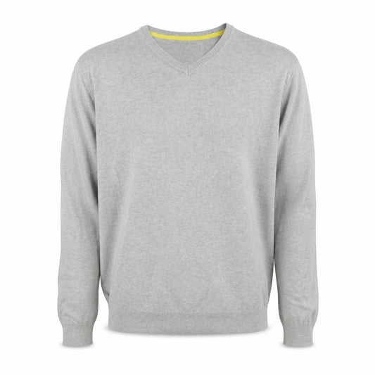 DECATHLON Womens Grey V-Neck Polyester Pullover Jumper Size L