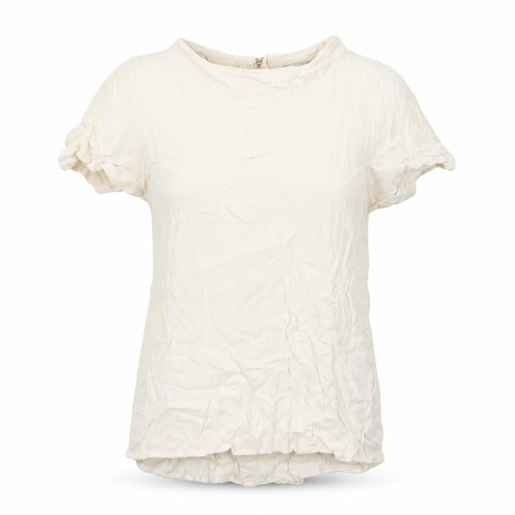 Womens UK Size 4 H&M Ivory Basic Blouse