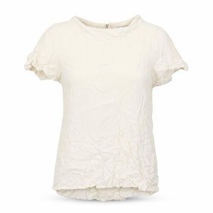 Womens UK Size 4 H&M Ivory Basic Blouse