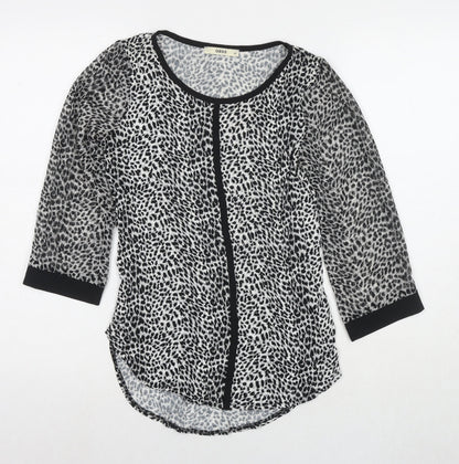 Womens UK Size XS Oasis Grey Basic Blouse