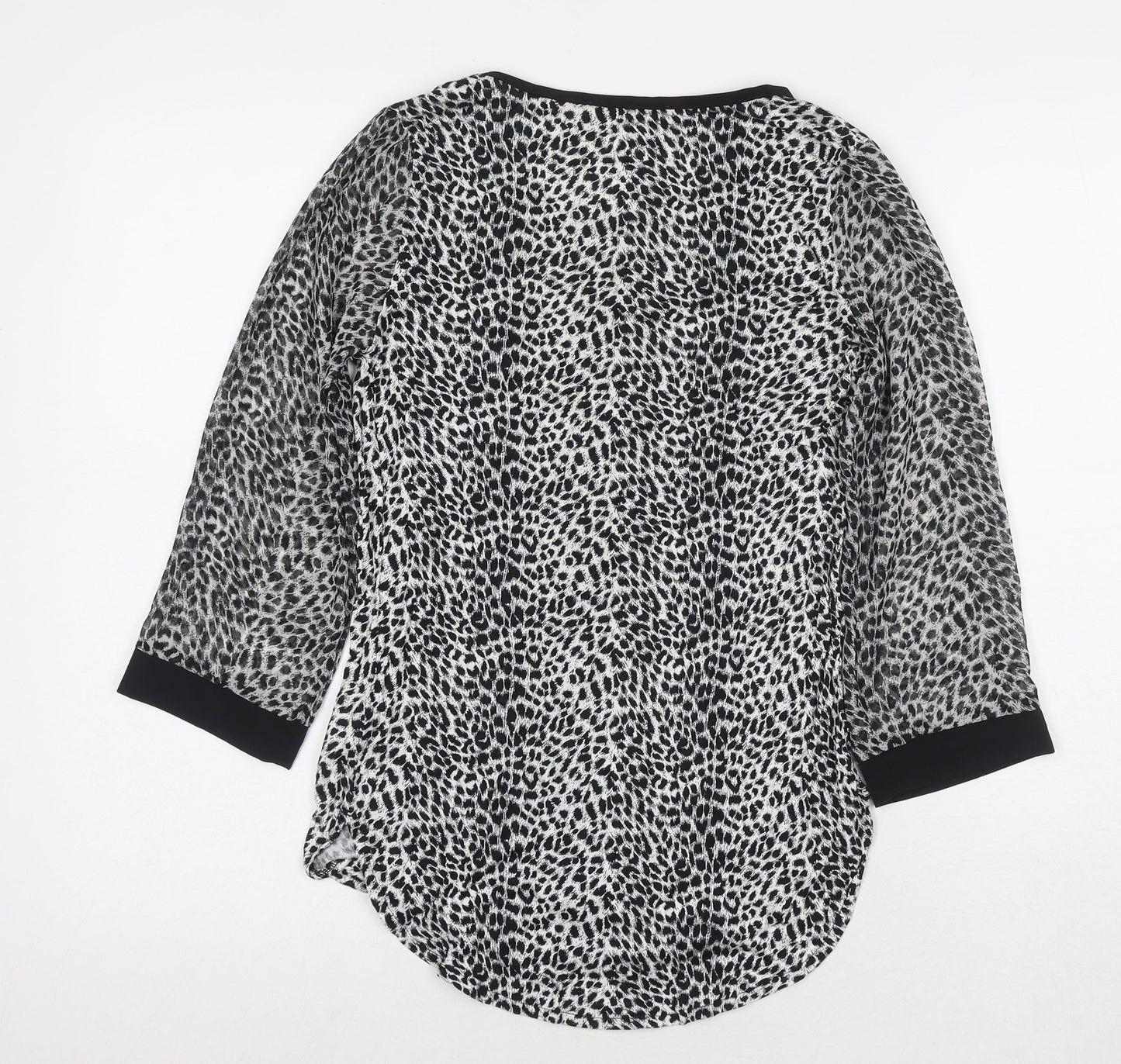 Womens UK Size XS Oasis Grey Basic Blouse
