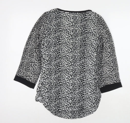 Womens UK Size XS Oasis Grey Basic Blouse