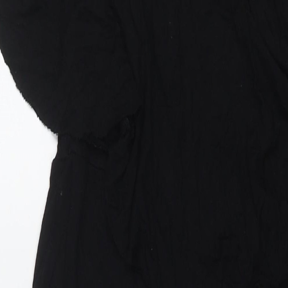 QED London Womens Black Viscose Jumpsuit One-Piece Size 10 L20 in Pullover